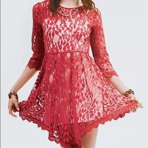 Free People Floral Mesh Lace Dress. Size 4